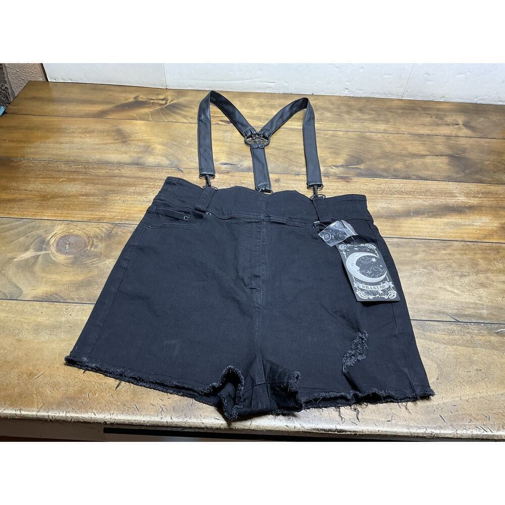 Killstar Rebel Heart Suspender Black Size Large NWT